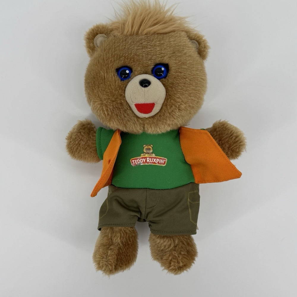 Teddy Ruxpin Vintage 1985 Talking Plush Bear Wicked Cool Toys Original Outfit